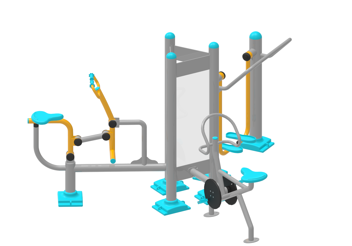 Uzay Yurusu Bisiklet ve Kurek Cekme Aleti PF-303 | Dış Mekan Spor Aletleri | Erse Kent Mobilyaları